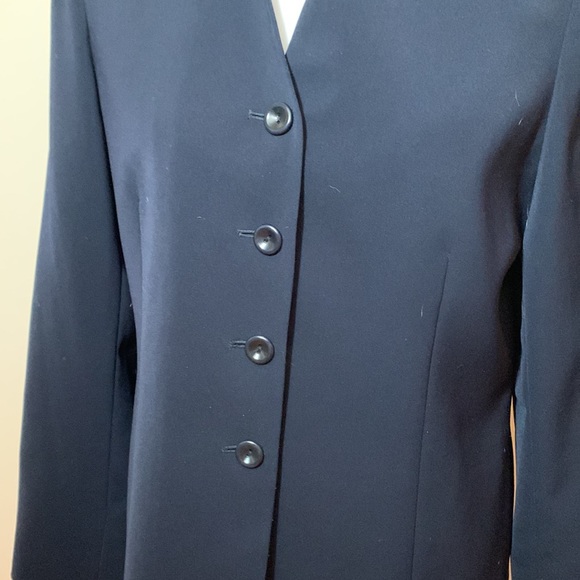 Le Suit Classic Vintage 4 Button Navy Blazer - Picture 3 of 10